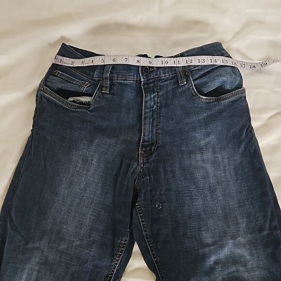 Urban Star Men Relaxed Fit Denim Jeans 38×33 Dark Blue Washed - Picture 7 of 16